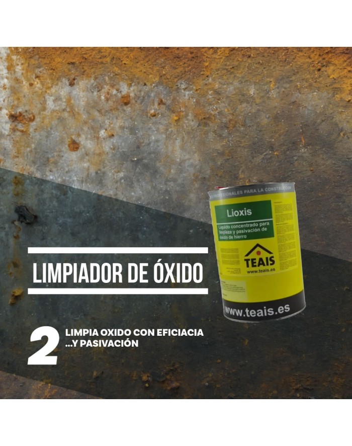 resultados de la aplicación del limpiador de oxido