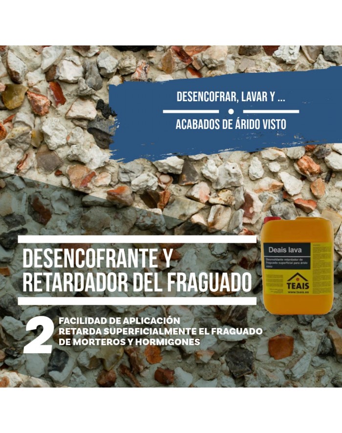 acabad conseguido con el Desencofrante retardador del fraguado