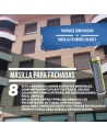 Fachada rehabilitada con la masilla para el rejuntado de fachadas lastois roca