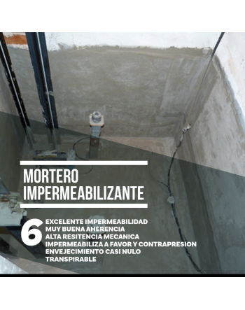 Uso del mortero impermeabilizante en un foso de ascensor