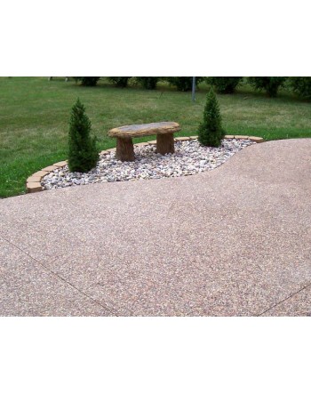 hormigón desactivado en un patio