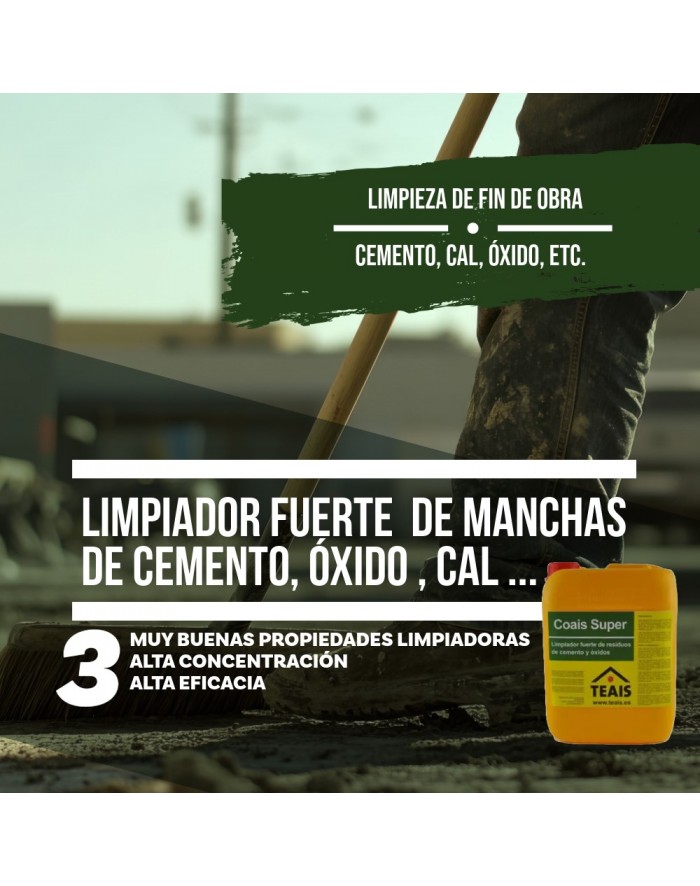 aplicación del limpiador de fin de obra