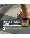 Aplicación del cemento de fraguado rápido