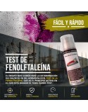 imagen del color del test de fenolftaleína cuando se aplica sobre un hormigón con carbonatación