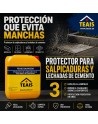 Protector manchas de cemento, protegiendo y facilitando la limpieza después de la lechada.