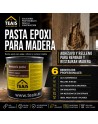 Resina pasta epoxi para restaurar madera,