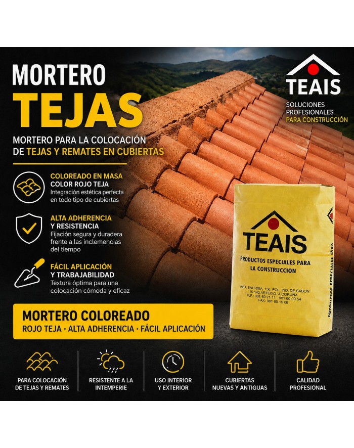 Uso y ventajas del mortero de colocación de tejas