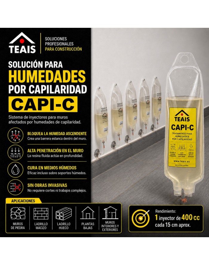 Ventajas, usos, rendimiento y aplicaciones de la solución para humedades por capilaridad, capi-c