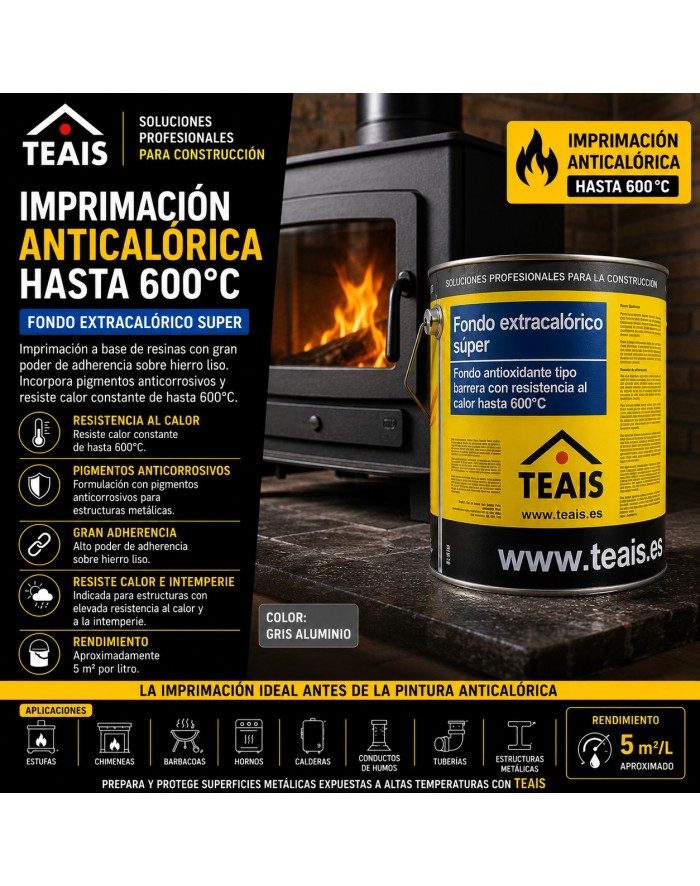 Aplicación, ventajas y propiedades de la imprimación anti calórica de teais