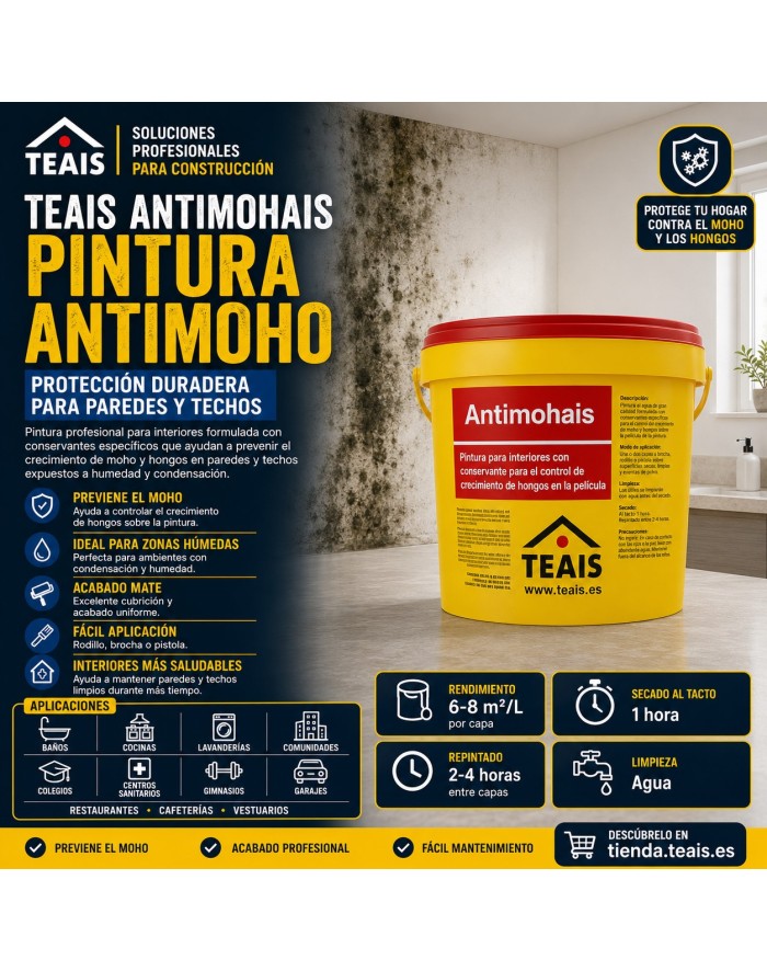 Ventajas, características y aplicaciones de la pintura antimoho de teais