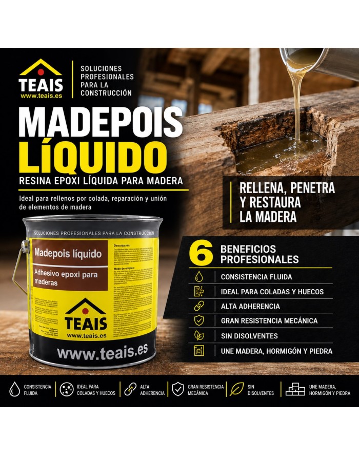Resina epoxi liquida para madera, ventajas y aplicación