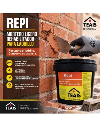 Ventajas y aplicación del mortero reparador y rehabilitador de ladrillo cara vista.