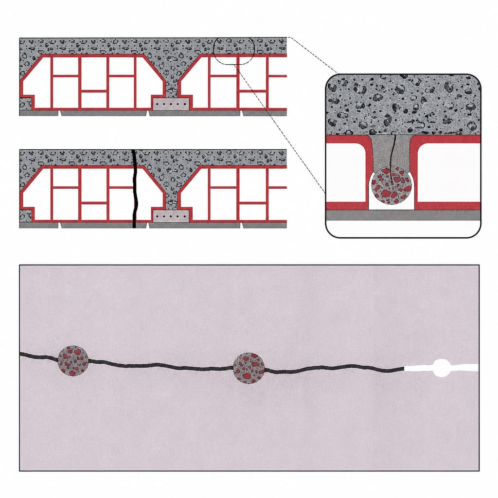 Si es pasiva: huecos con MORIS y cascotes cada ~50 cm y surco de 1–3 mm con EMPLAIS (Fig. 18).